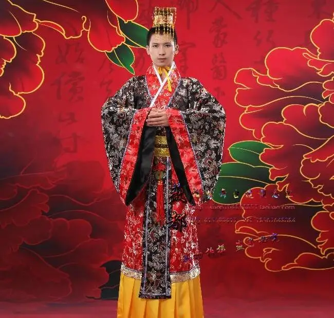 Ancien костюм chinois Императорский костюм одежда hanfu мужская одежда костюм hanfu Tang костюм hanfu шоу danza follorica Китай - Цвет: Черный