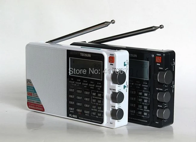 2.1-Original TECSUN PL-880 Portable Digital Radio Receiver PLL FMMWLWSW SSB Synthesized Full Band Stereo Fm Radio PL880