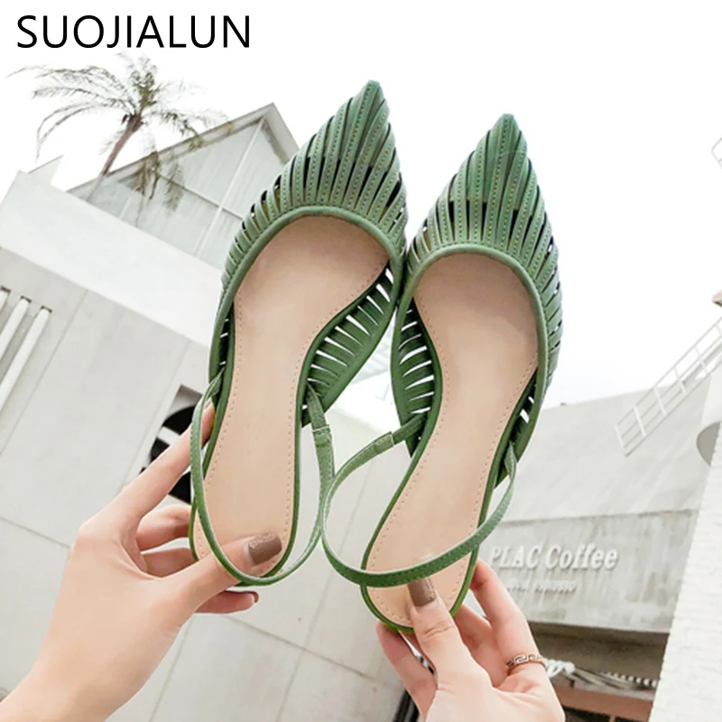 SUOJIALUN 2019 جديد المرأة صندل مسطح العلامة التجارية تصميم واشار تو الانزلاق على صندل البغل كعب منخفض فستان بحزام النساء في الهواء الطلق الشرائح SUOJIALUN 2019 جديد المرأة صندل مسطح العلامة التجارية تصميم واشار تو الانزلاق على صندل البغل كعب منخفض فستان بحزام النساء في الهواء الطلق الشرائح