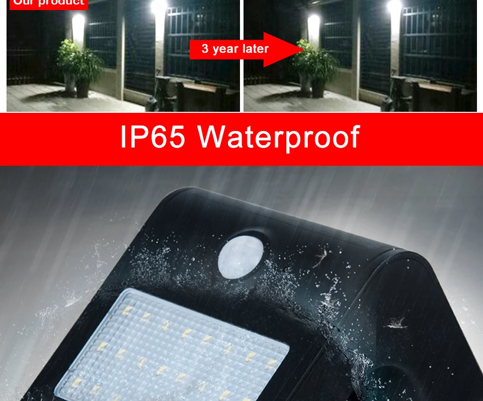 LED Solar Lamp Waterproof PIR Motion Sensor Garden Light Powered for Outdoor Lighting LED Solar Light Pathway Wall Lamp Emergenc04