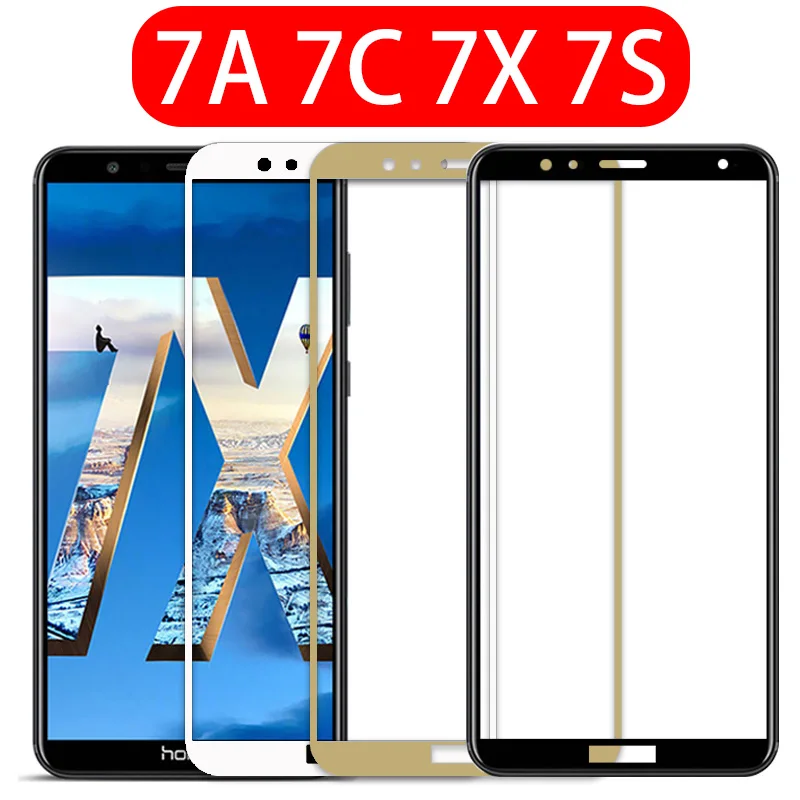 Защитное стекло для honor 7a закаленное huawei 7c 7x 7s pro 7 a c x s Защитная пленка экрана