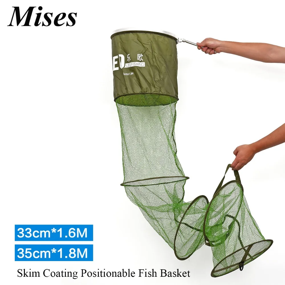 

Mises Skim Coating Positionable Fish Basket Covered Edge Athletic Retractable Portable Fishing Net Professional Fishing Gear