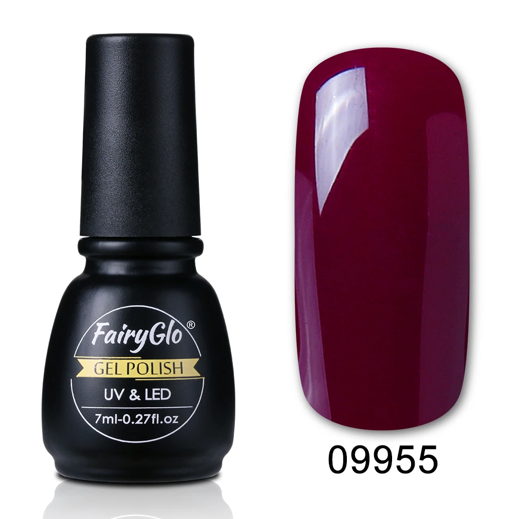 FairyGlo 7 мл замачиваемый УФ гель лак для ногтей Гель-лак чистый цвет Лаковая краска для лака гель Гибридный лак штамповка Полупостоянный - Цвет: 09955