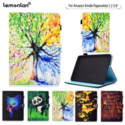 Lemonlan Smart Kindle Paperwhite 3 кожаный чехол Обложка авто сна/Пробуждение для Amazon Kindle Paperwhite 6 дюймов 1 2 3 6th Стенд чехол