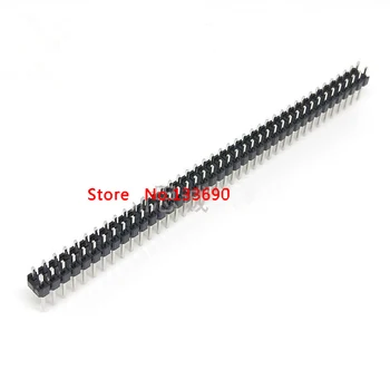 

10PCS/LOT 2x40 Pins 2.54MM double rows male 2*40P Pin Header connector Black pin needle NEW