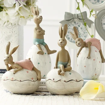 

American Style originality super sprouting Buck Teeth Rabbit Storage Jewelry Box Gifts Crafts children room Home Decoration