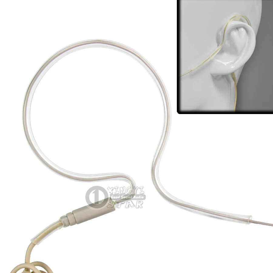 مصغرة XLR 4 دبوس TA4F التوصيل بيج واحد Earhook المكثف سماعة رأس مع ميكروفون Mic ل SHURE كاريوكي اللاسلكي BodyPack الارسال