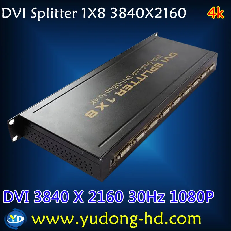 DHL разделитель DVI 1X8 Dual link DVI-D до 4 K 3840X2160@ 30Hz 1080 P 8-портовый разделитель DVI