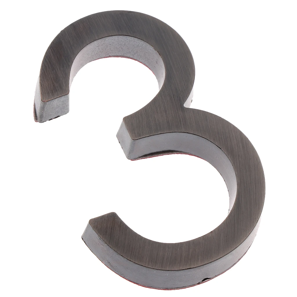 Satin Chrome Door Numbers & Letters Name Door Letter Address Plaques for House Flat Apartment Shop Decor