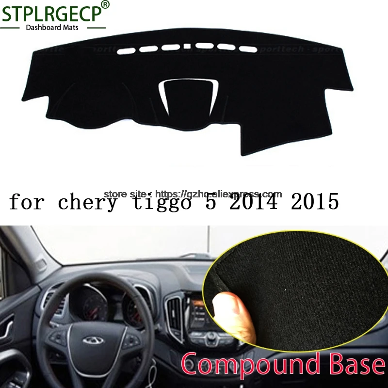 

StplrgeCP For Chery tiggo 5 doulbe layer Car Dashboard Cover Avoid Light Pad Instrument Platform Dash Board Cover Sticker