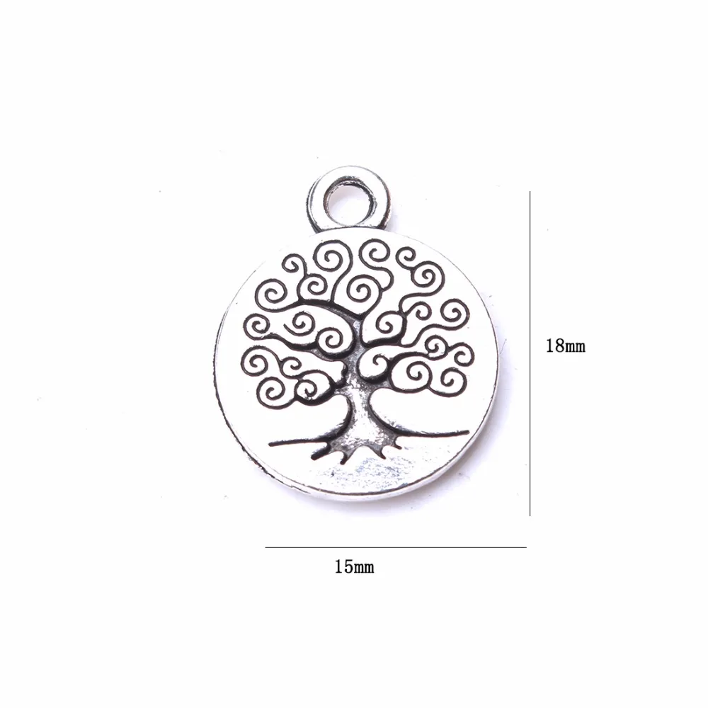 10pc-lot-18-15mm-Family-Tree-Life-Connector-Charms-Antique-Silver-Tone-Leaf-Cutouts-for-women