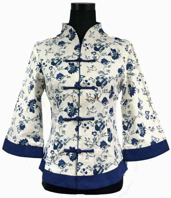 Nwe Chinese Womens Shirt Linen Tops Mandarin Collar Blouse Lady Clothing Fashion Jacket Top Dress Flowers M L XL XXL 3XL 4XL 5XL 3