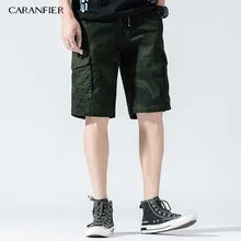 CARANFIER мужские летние хлопковые повседневные модные камуфляжные шорты спортивные штаны высокого качества пляжные брюки плюс размер M-4XL