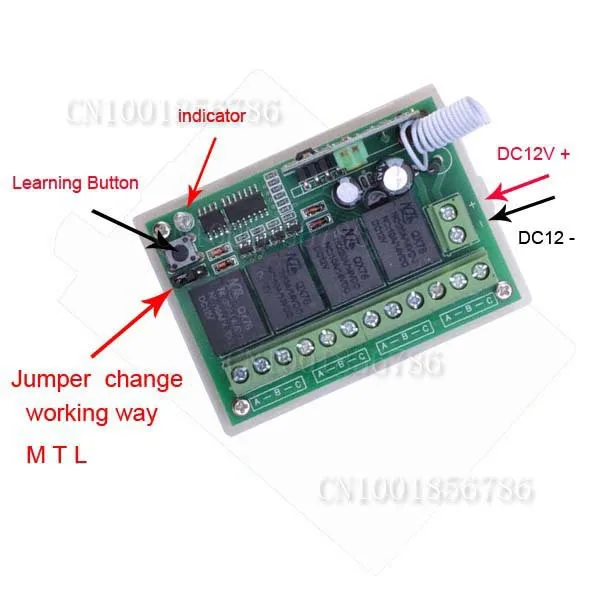 4ch rf свет дистанционного управления Переключатели обучения товара лампы