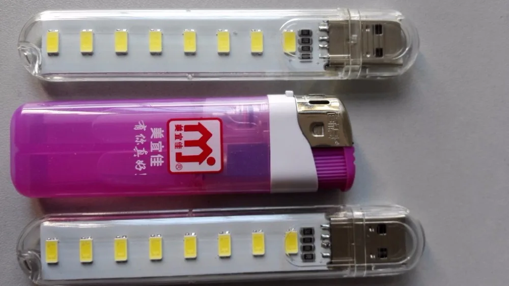 Chiclits 8 Led Night Light Mini 5V USB Book Light Computer Mobile Power USB Light WhiteWarm White (3)
