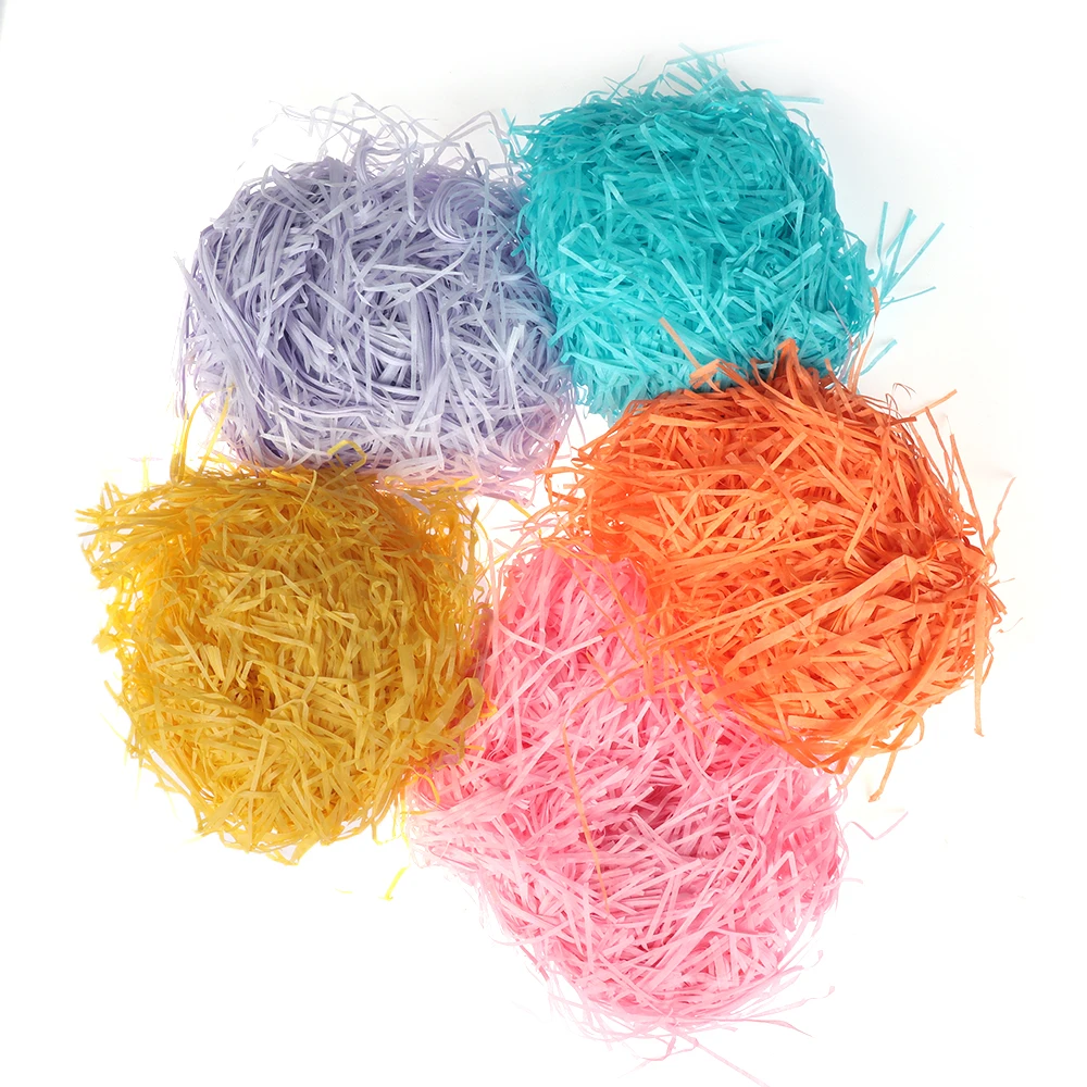 12 Colors 20g/bag Colorful Raffia Shredded Paper Gift Box Filler
