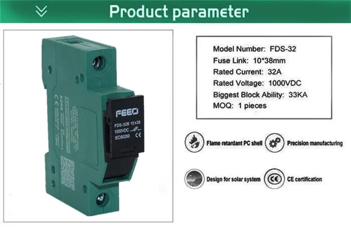 Предохранитель постоянного тока PV 15 32 Amp 10x38 1000V din-рейка электронный Солнечный 1000Vdc держатель предохранителя+ предохранитель с светильник автоматический CE TUV сертификат