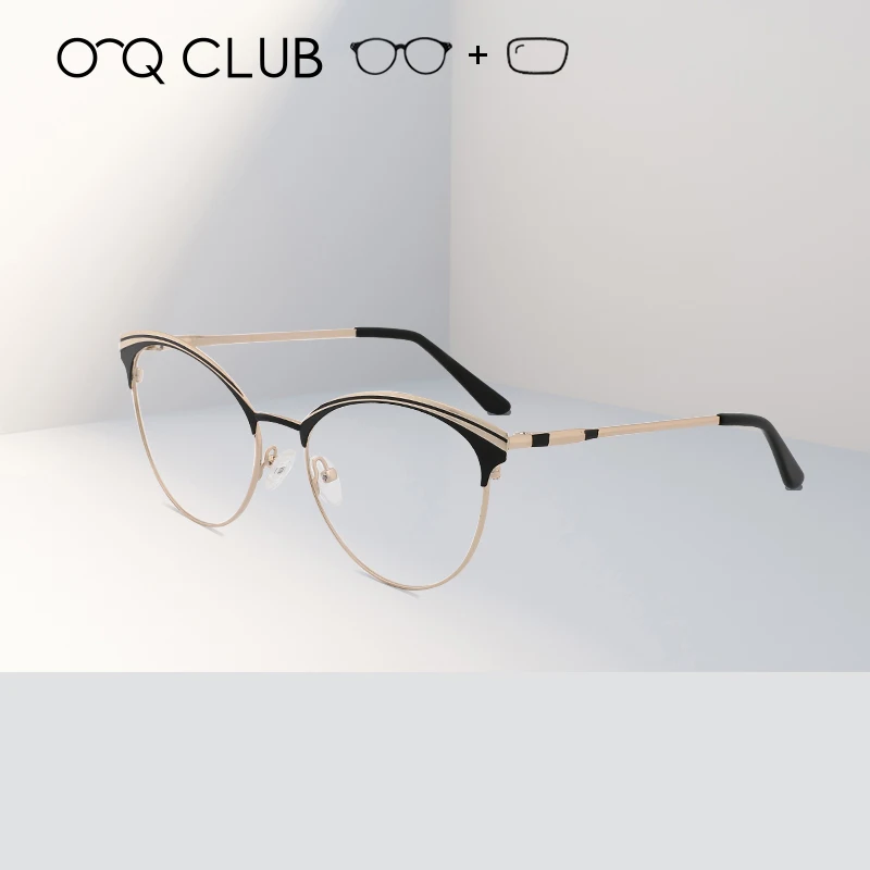 

Fashion Metal Half Frame Unisex Glasses Frame Retro Women Men Prescription Spectacles Clear Lens Computer Eyeglass Frame