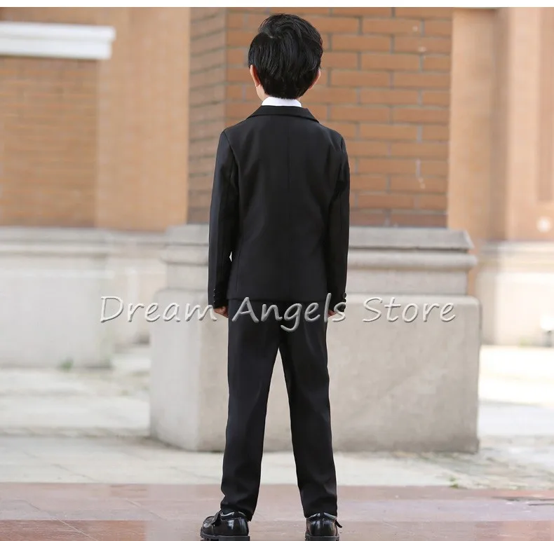 8 шт. наивысшего качества новые модные детские блейзеры для маленьких мальчиков костюм для свадьбы вечернее черное платье свадьба мальчик костюм 09