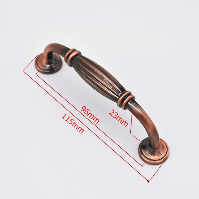 Black Zinc Alloy Handles for Furniture Cabinet Knobs and Handles Drawer Knobs Kitchen Handles Cabinet Pulls Cupboard Knobs AC-96mm