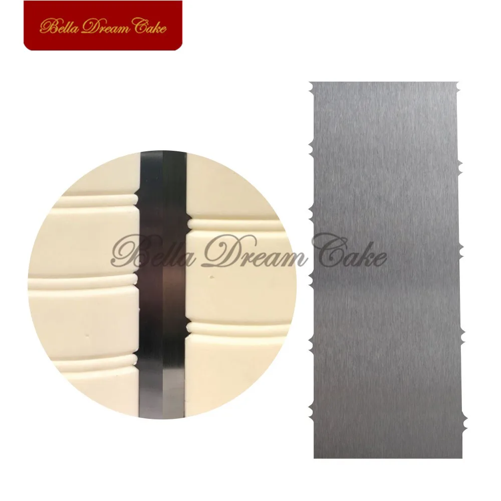 

Double Side Sawtooth Stainless Steel Scraper Cake Spatulas Butter Cream Smoother Cake Decorating Tools Fondant Baking Cake Mold