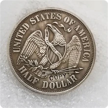 Réplique du Paquet 1859, motifs demi-Dollar, pièce de monnaie