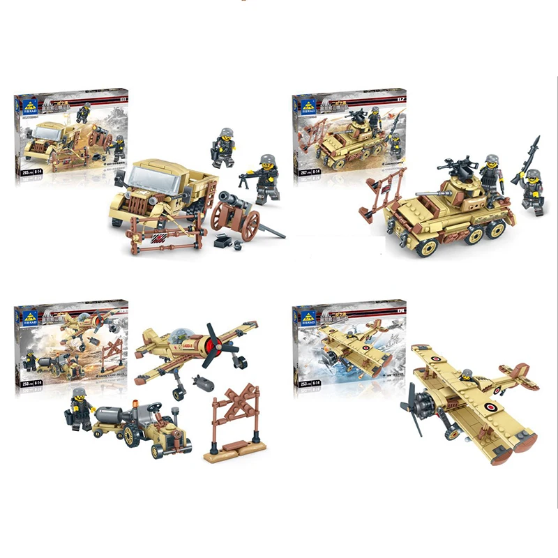 

WW2 World War II German Army Soldiers Figures Weapon Gun Vehicles Military Building Block Set Compatible Legoel City Bricks Toys