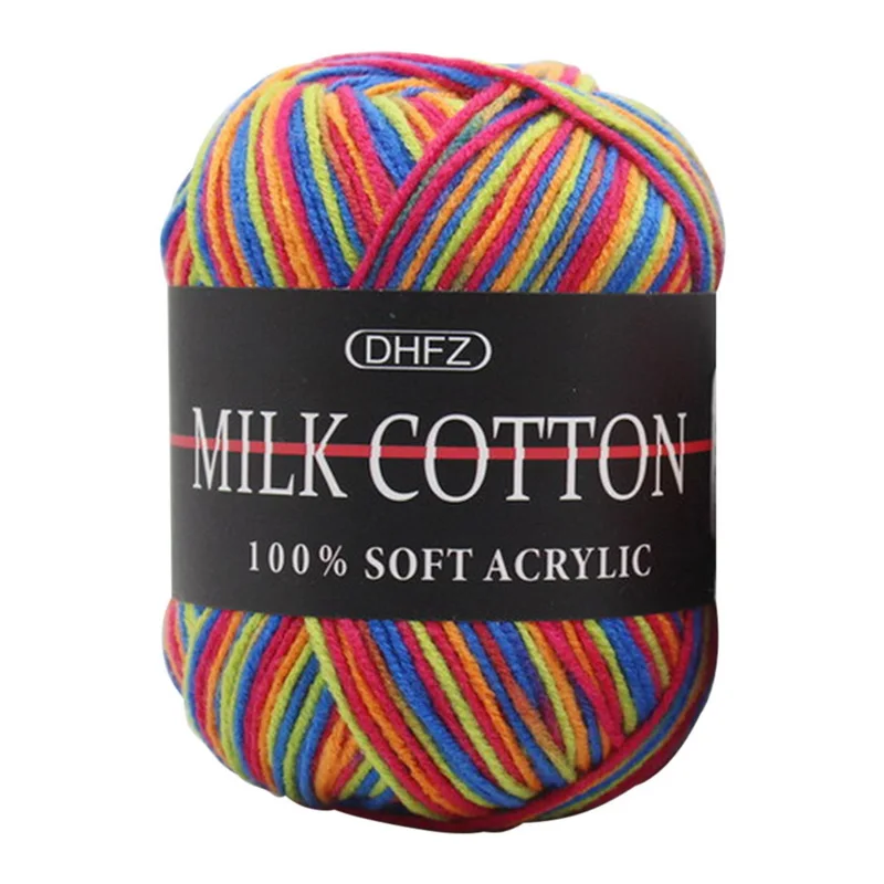 1.5MM Diameter Soft Milk Cotton Yarn Baby Wool Yarns For Knitting Hand Knitted Blanket Sweater Scarf Crochet Knitting Supplies - Цвет: P