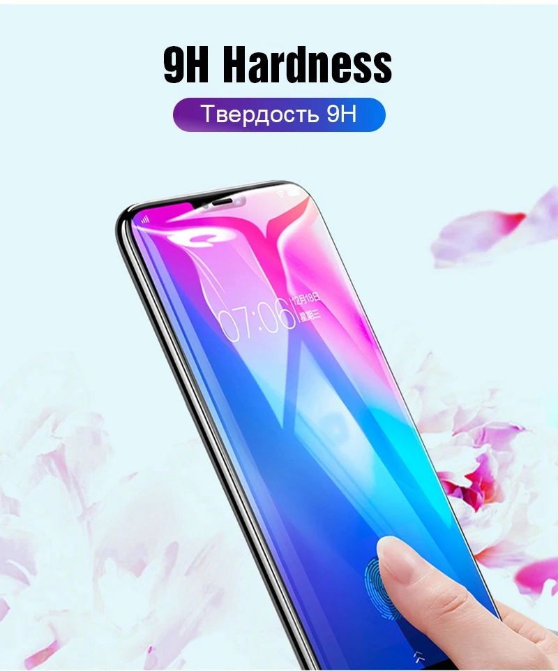 TOMKAS 2 Pcs Protective Glass on For Huawei Honor 9 Lite Glass Tempered For Huawei Honor 8X 7A 7C 10 Y5 2018 Honor Play 7 Glass
