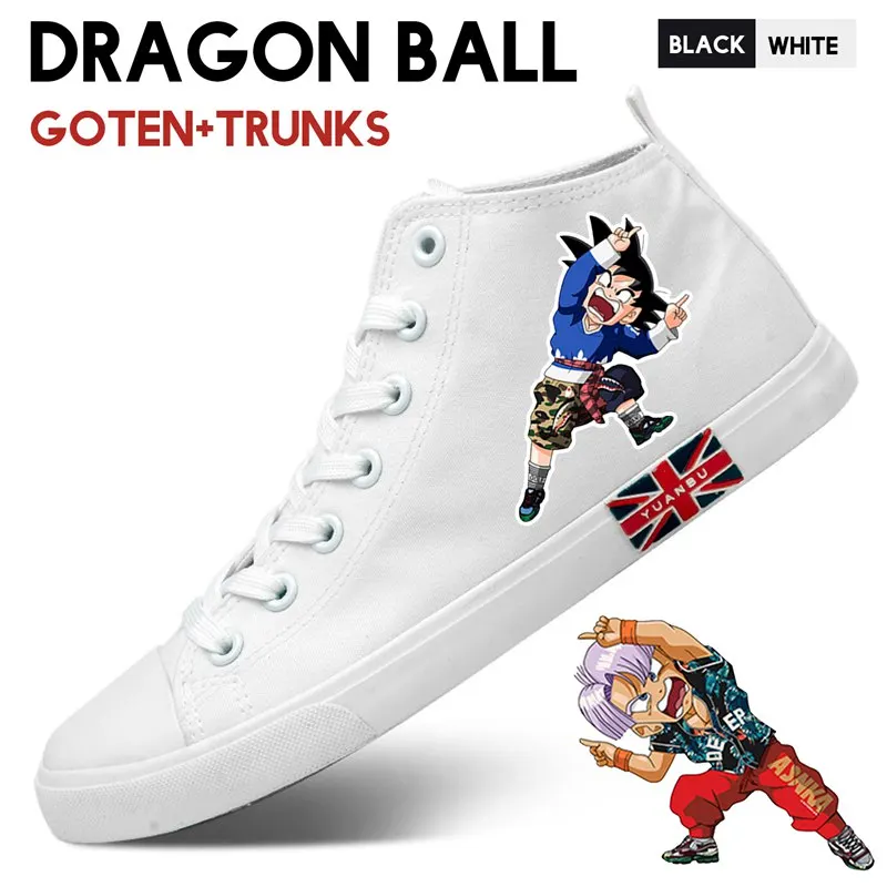 Goten Trunks/обувь с принтом Рисунок Аниме Граффити Дышащая парусиновая обувь на