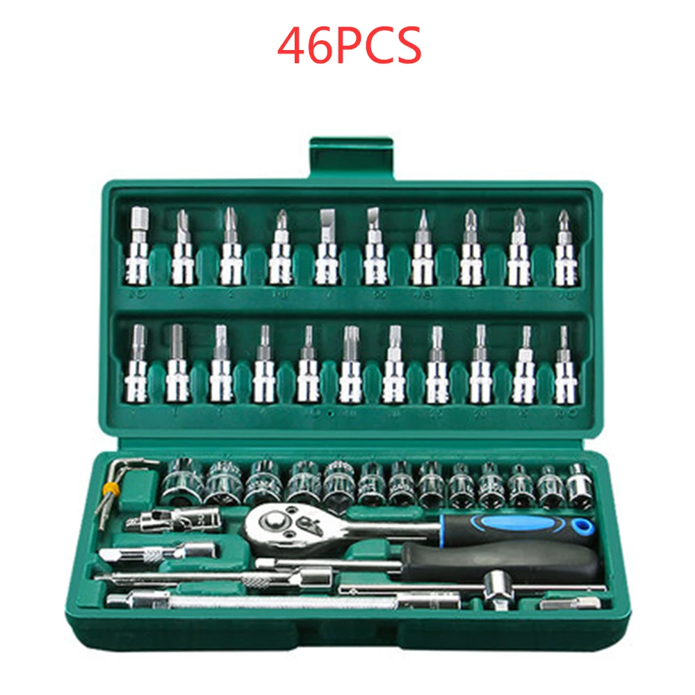 

Repair Kit Ratchet Wrench Car Wrench Two Wrench Set A Set of Car Repair Tools