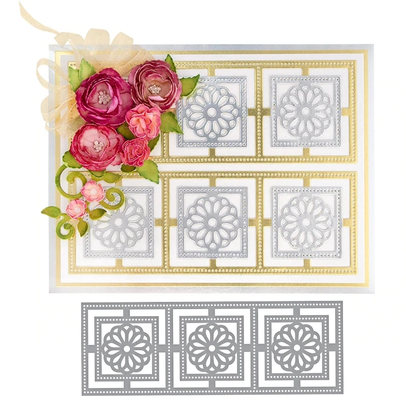 Flower Frame Metal Cutting Dies for Scrapbooking Card Album Embossing Crafts