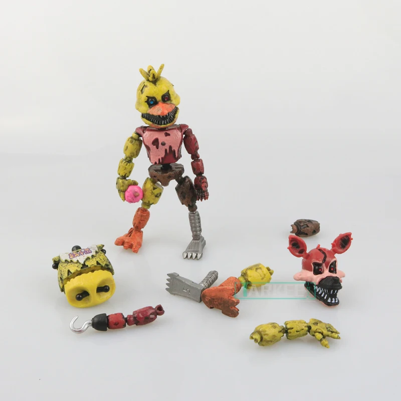 6 шт./компл. в пять ночей Фредди ПВХ фигурку 17 см Бонни Foxy игрушки 5 Fazbear медведь