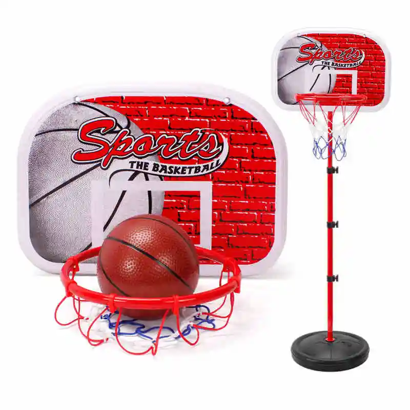 

Sport Game Toy Basketball Stand Basketball Hoop Set Adjustable Height Activity Goal Holder Rack For Kids Child Fitness Equipment