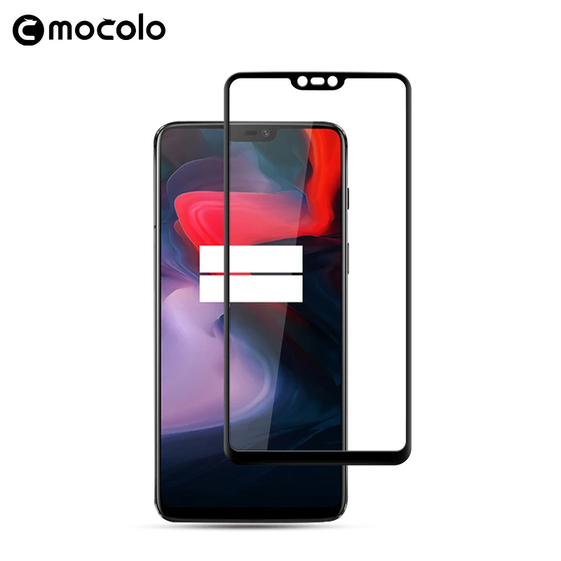 

Mocolo 5D Curved Full Glue Premium Glass for OnePlus 6 Full Cover Screen Protector for One Plus 6 Tempered Glass Film 9H withBox