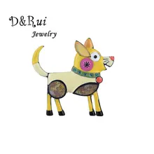 2019 Fashion Hijab Pins Brooches for Scarf Women Alloy Metal Cute Animal Colorful Enamel Pin Dog Brooch Jewelry Accessories Best frogs brooches for women accessories green enamel pin metal animal enamel rhinestone brooch cute kids pin fashion karl jewelry