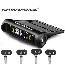 USB Солнечная Зарядка Автомобиля TPMS Система Контроля Давления в Шинах безопасности HD Цифровой Дисплей Авто Сигнализация инструмент 4 внешний Датчик шин
