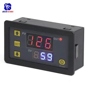 

12V 24V 220V Digital Cycle Timer Delay Relay Board Module with Dual LED Digit Display Timing Delay Relay Switch for Vehicle Car