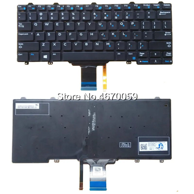 Черный Новинка Клавиатура для ноутбука Dell E7250 E5250T E5250 E7270 E5270 ноутбук с подсветкой