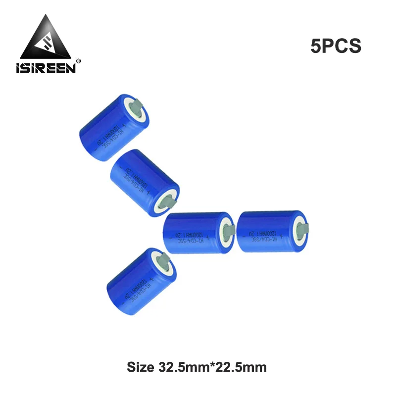1,2 в 1200 мАч 4/5 Subc Ni CD батареи Аккумулятор Электрический перезаряжаемые SC Ni-CD батареи Электроинструмент размер батареи 22,5 мм x 32,5 мм - Цвет: 5PCS