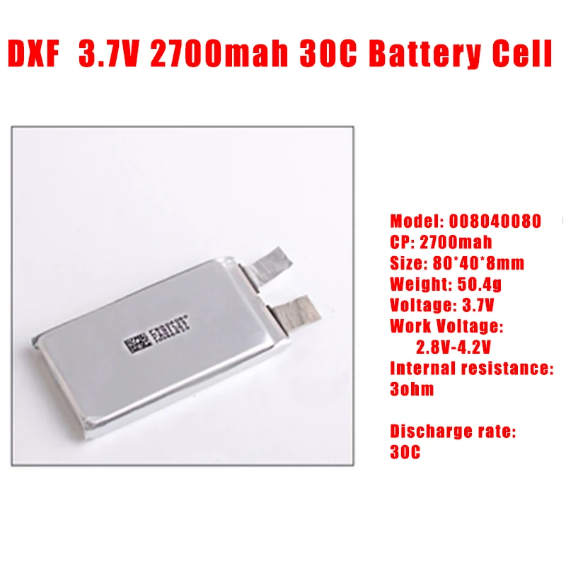 2017 DXF Helicopter Airplane font b drone b font 2700mah 3 7V 30C max60C Battery cell