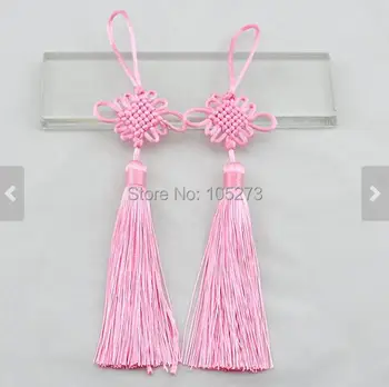 

2PCS Chinese Knot Tassels Pink Color Set Luck Charm Tassel Supplies Jewelry Supplies - DIY Accessory Jewelry Findings