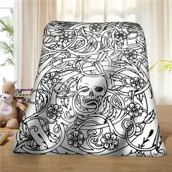 

Custom cdead-coloring (1) Blanket Soft Fleece DIY Your Picture Decoration Bedroom Sofa Multi Size#929-02-001-39