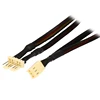 Negro neto chaqueta manga 12 pulgadas de 1 a 2 Molex TX3 3 Pin caso divisor para ventilador de refrigeración Hub Cable adaptador de corriente Cable de ATX PSU 12V/5V ► Foto 2/4