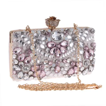 

Famous brand design diamond-encrusted embroidered bag Europe and the United States women clutch bag evening bag rhinestone bag