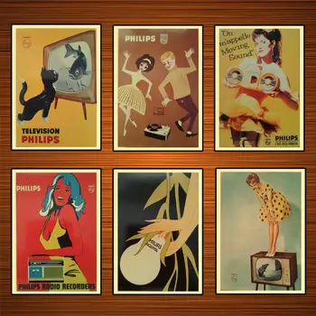 

Vintage Philips Ads Posters Television Lambs Kraft Posters Classic Canvas Paintings Wall Stickers Home Decor Gift