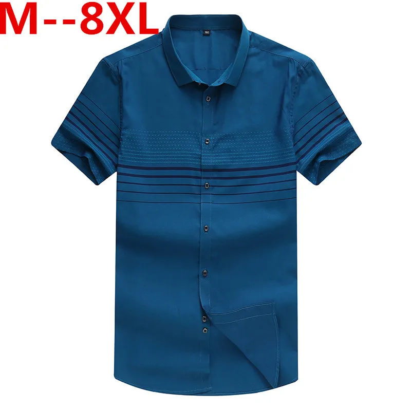 10XL 9XL 8XL 6xl Для мужчин Рубашки для мальчиков бренд отложной воротник свободный