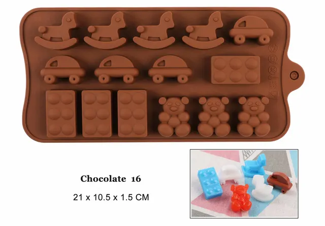 New Chocolate Molds Silicone Food Grade Non-stick Cake Baking Design Candy Mold SILICON 3D Mold Kitchen Gadget DIY Chocolate 16