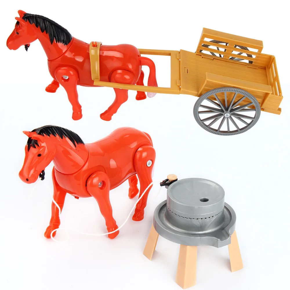Детская электрическая лошадь пони вращающаяся Игрушка Вокруг ворса развивающий подарок белый красный цвета Электронные Домашние