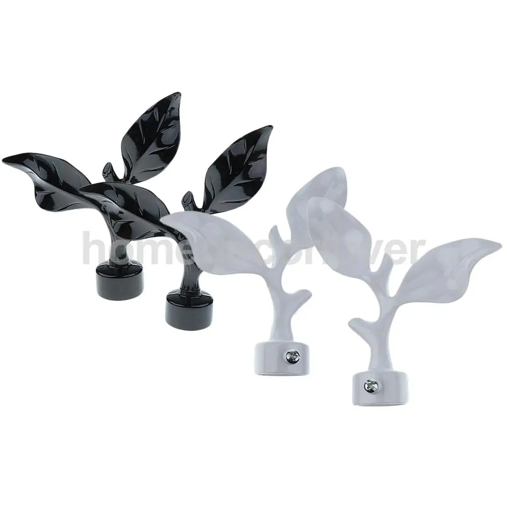 2PCS Window Curtain Drapery Rod/Pole End Cap Rod Head Cap for Curtain Poles with 28mm Inner Dia	